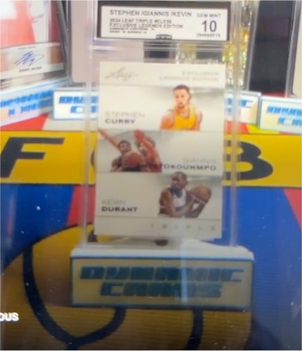 2023 Leaf Triple Legends Exclusive Legends Edition Stephen Curry / Giannis Antetokounmpo / Kevin Durant — front
