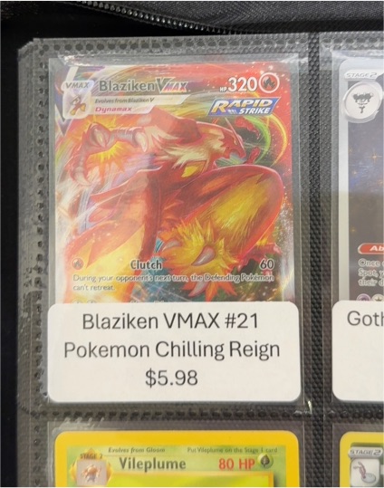 2021 Pokémon TCG Chilling Reign #21 Blaziken VMAX — front