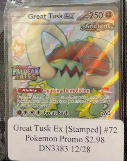 2023 Pokémon SV: Scarlet & Violet Promo Cards #072 Great Tusk ex — front