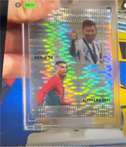 2024 Leaf Duals #ELE-20 Lionel Messi / Cristiano Ronaldo — front