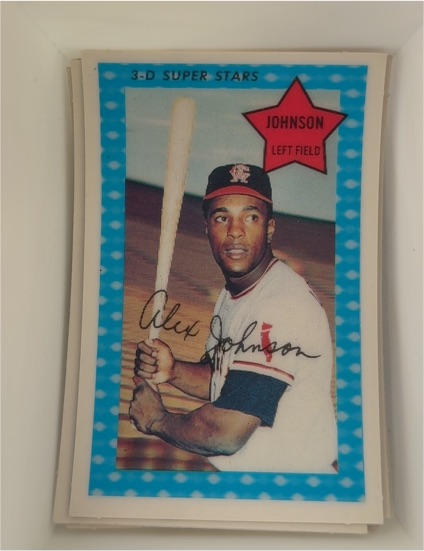 1971 Kellogg's 3-D Super Stars #54 Alex Johnson — front