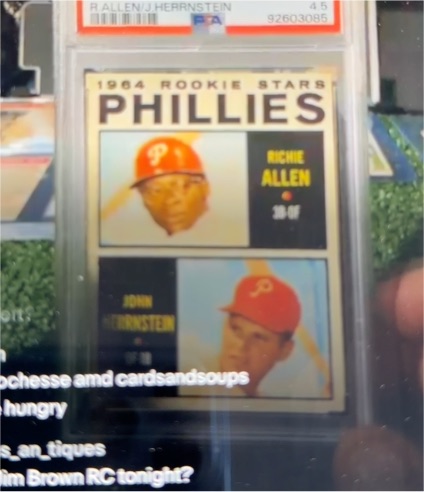 1964 Topps #243 Richie Allen John Herrnstein Phillies Rookie Stars — front