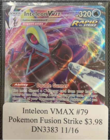 2021 Pokémon TCG Fusion Strike #79 Inteleon VMAX — front