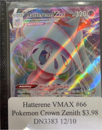 2023 Pokemon Crown Zenith #066/159 Hatterene VMAX — front