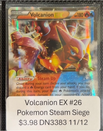 2016 Pokemon XY Steam Siege #26 Volcanion EX — front