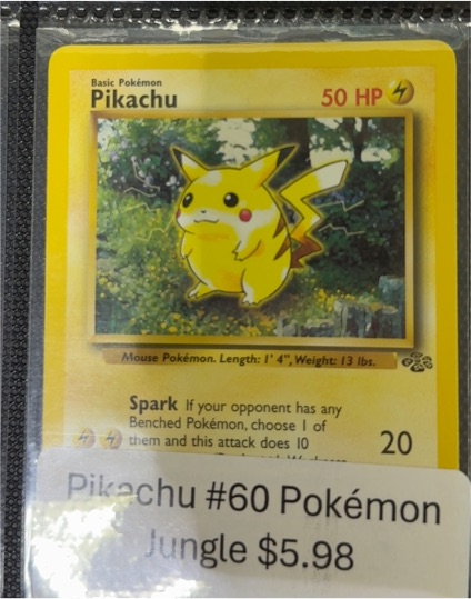 1999 Pokémon Jungle #60 Pikachu — front