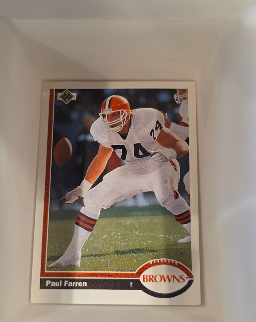 1991 Upper Deck #308 Paul Farren Cleveland Browns — front