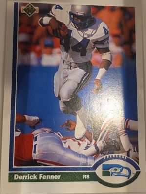1991 Upper Deck #369 Derrick Fenner — front