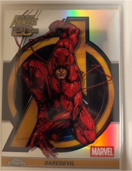 2025 Topps Chrome Marvel #AV-3 Daredevil The New Avengers 20th Anniversary — front
