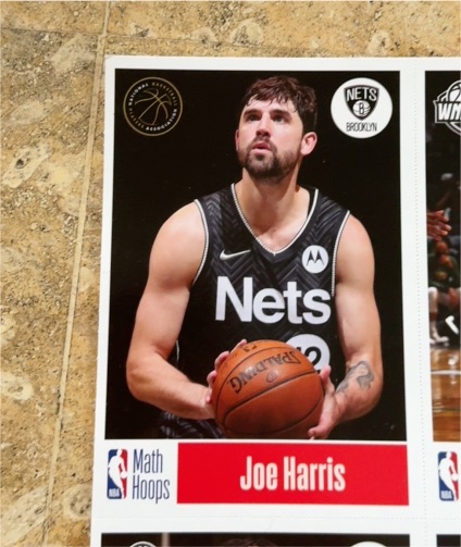 2022 Panini Math Hoops #Joe Harris — front