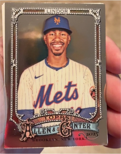 2025 Topps Allen & Ginter Chrome #110 Francisco Lindor — front