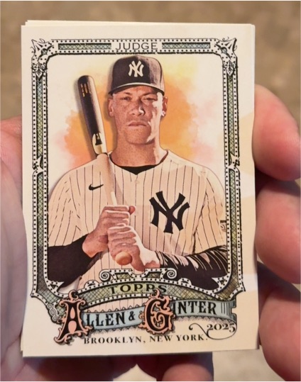 2025 Topps Allen & Ginter #122 Aaron Judge — front