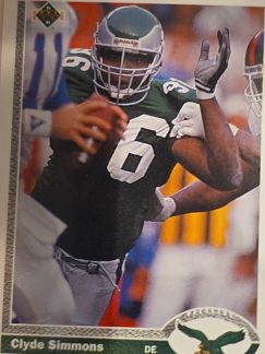 1991 Upper Deck #130 Clyde Simmons — front
