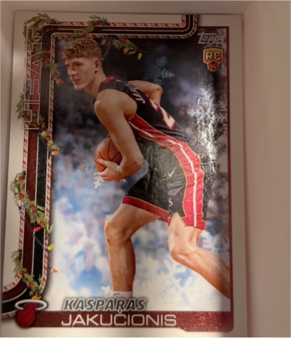 2025-26 Topps Holiday #H180 Kasparas Jakučionis — front