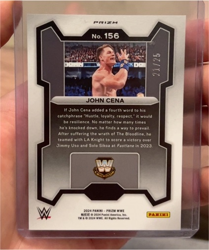 2024 Panini Prizm WWE #156 John Cena — front