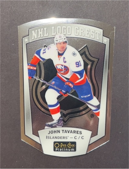 2016-17 O-Pee-Chee Platinum NHL Logo Crest Die Cuts #NHLLD-14 John Tavares — front