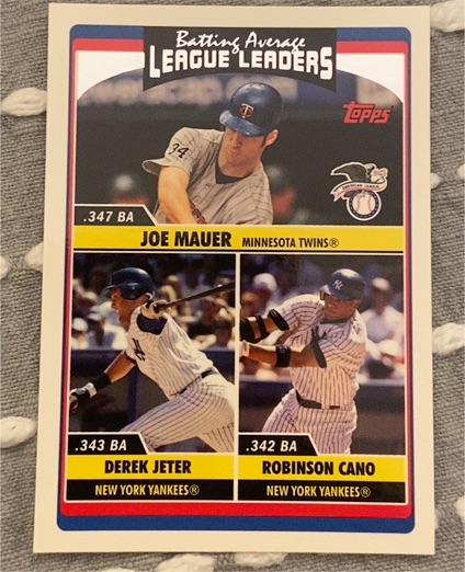 2006 Topps Update #UH203 Joe Mauer/Derek Jeter/Robinson Cano — front