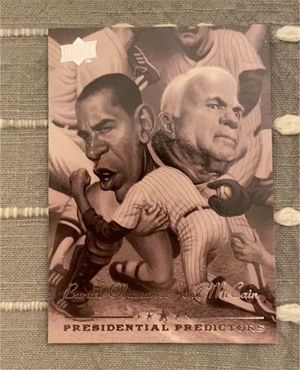 2008 Upper Deck Presidential Predictors #PP-13 Barack Obama John McCain — front