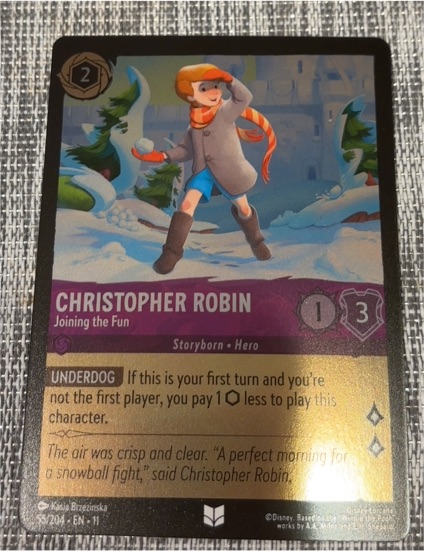 Lorcana Winterspell #55 Christopher Robin - Joining the Fun — front