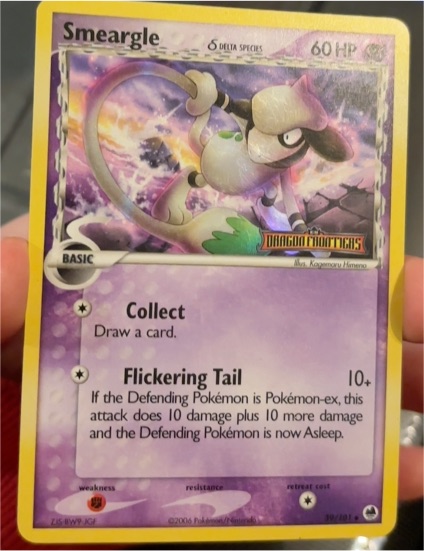 2006 Pokemon Dragon Frontiers #39 Smeargle (Delta Species) — front