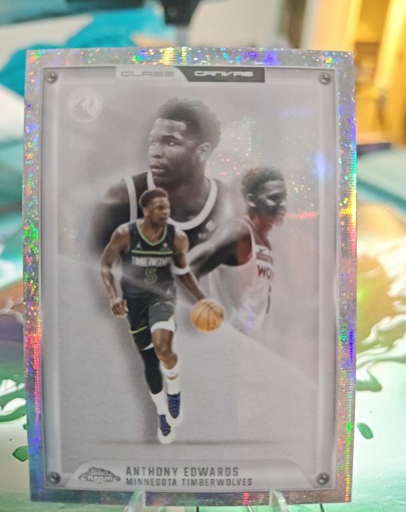 2025-26 Topps Chrome #GC-5 Anthony Edwards Glass Canvas — front
