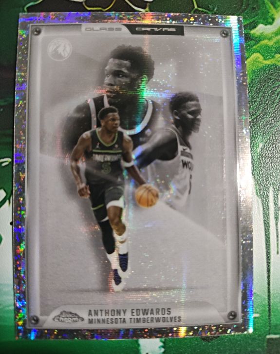2025 Topps Chrome Glass Canvas Anthony Edwards — front