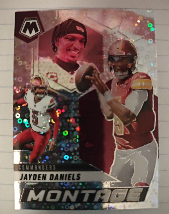 2025 Panini Mosaic #3 Jayden Daniels Montage Washington Commanders — front