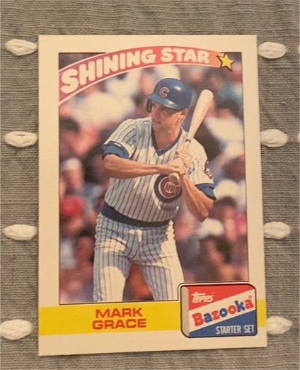 1989 Topps Bazooka #12 Mark Grace — front
