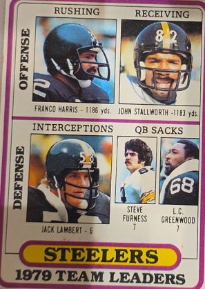 1980 Topps #319 Franco Harris Steelers Team Leaders — front