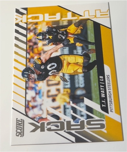 2025 Panini Score #8 T.J. Watt Sack Attack — front
