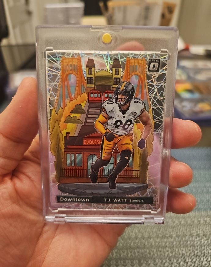2021 Panini Donruss Optic #DT-17 T.J. Watt Downtown — front