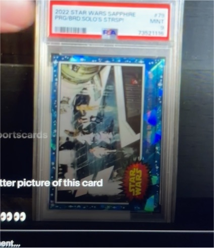 2022 Topps Chrome Sapphire Star Wars #79 Preparing to Board Solo's Starship — front