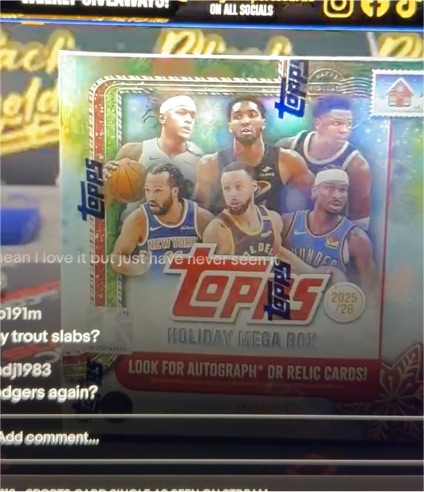 2025-26 Topps Basketball Holiday Mega Box — front