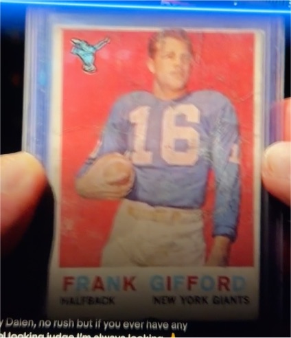 1959 Topps #20 Frank Gifford — front