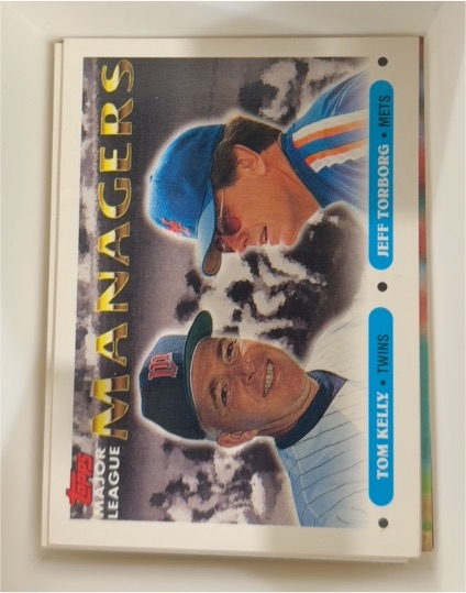 1993 Topps #509 Tom Kelly/Jeff Torborg — front
