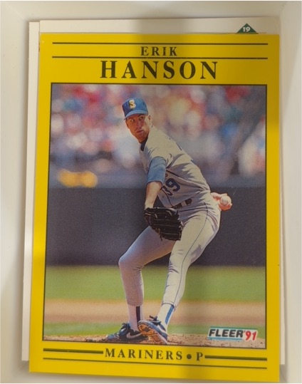 1991 Fleer #19 Erik Hanson — front