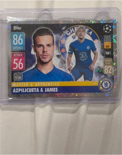 2021-22 Topps Match Attax #419 Azpilicueta & James — front