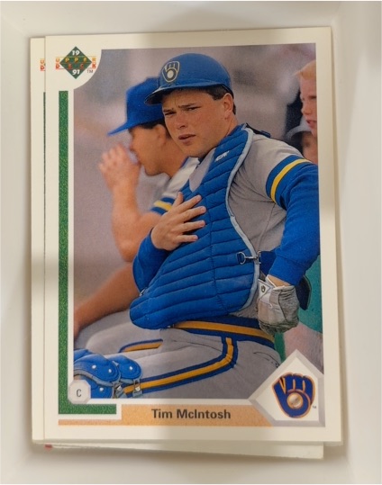 1991 Upper Deck #547 Tim McIntosh Milwaukee Brewers — front