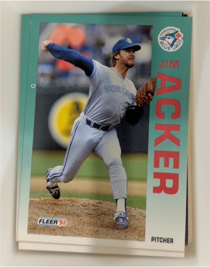 1992 Fleer #322 Jim Acker — front