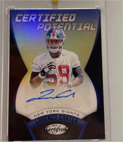 2018 Panini Certified Potential #CPS-LC Lorenzo Carter — front
