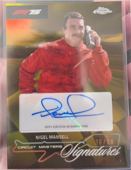 2025 Topps Chrome Formula 1 Nigel Mansell Circuit Masters Signatures #CMS-MAN — front