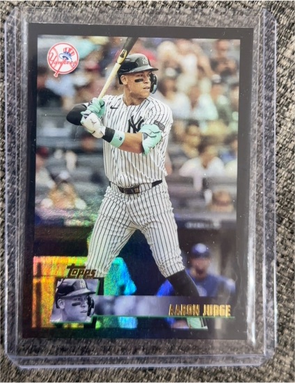 2025 Topps Archives #199 Aaron Judge Black Foilboard — front