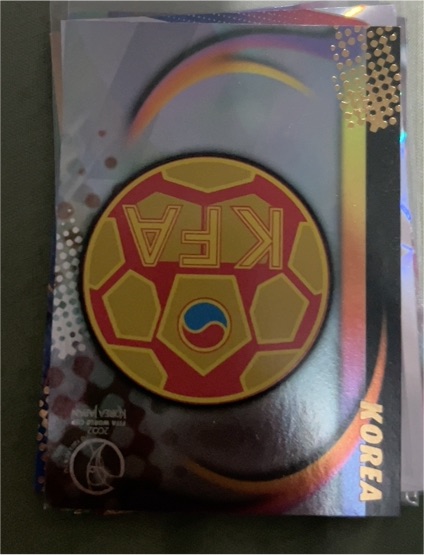 2002 Panini World Cup #L11 Korea Emblem Logo — front