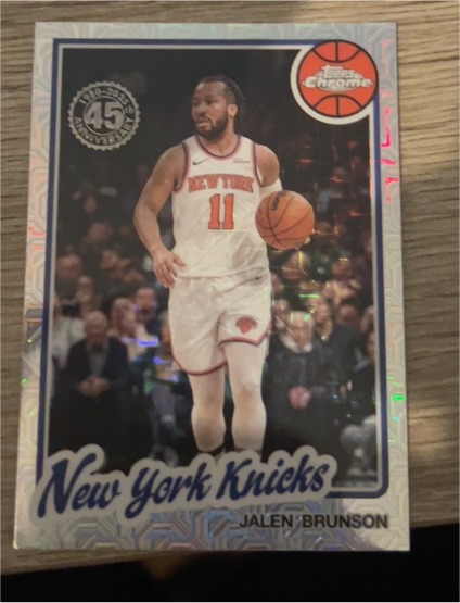 2025-26 Topps Chrome 45th Anniversary #TC-JBR Jalen Brunson — front
