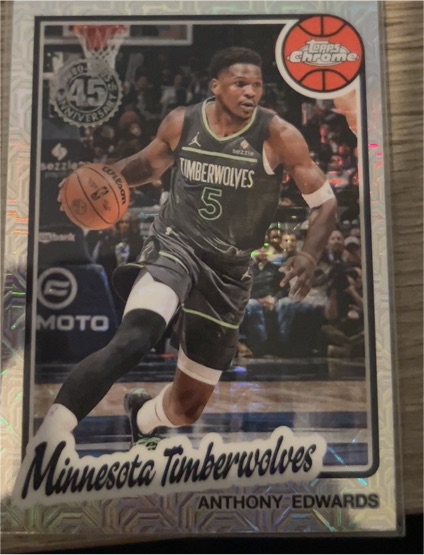 2025-26 Topps 1980-81 Topps Chrome Silver Pack #TC-AE Anthony Edwards — front