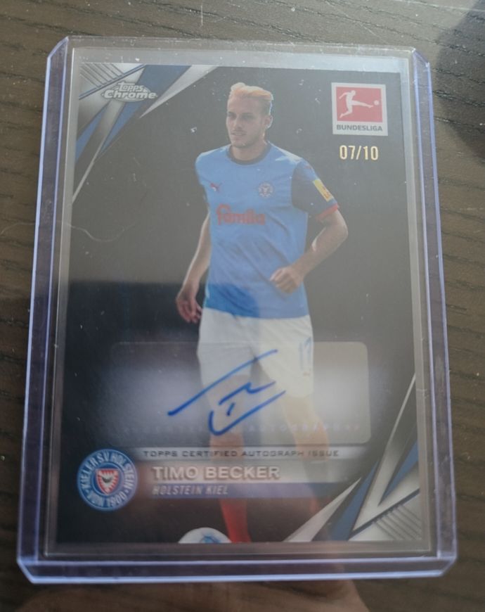 2024-25 Topps Chrome Bundesliga Timo Becker Holstein Kiel Autograph — front