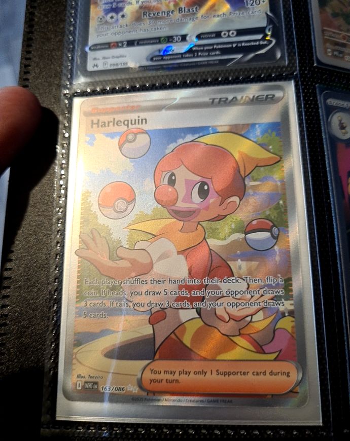 2025 Pokémon Scarlet & Violet White Flare #163 Harlequin — front