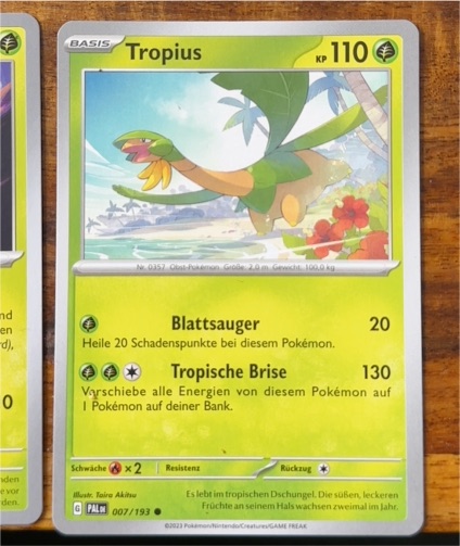 2023 Pokémon Paldea Evolved #007 Tropius — front