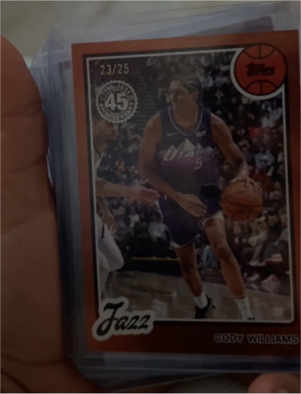 2025-26 Topps 45th Anniversary #23/25 Cody Williams — front