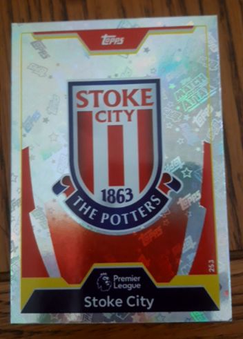 2017-18 Topps Match Attax English Premier League Club Badge Stoke City #253 — front